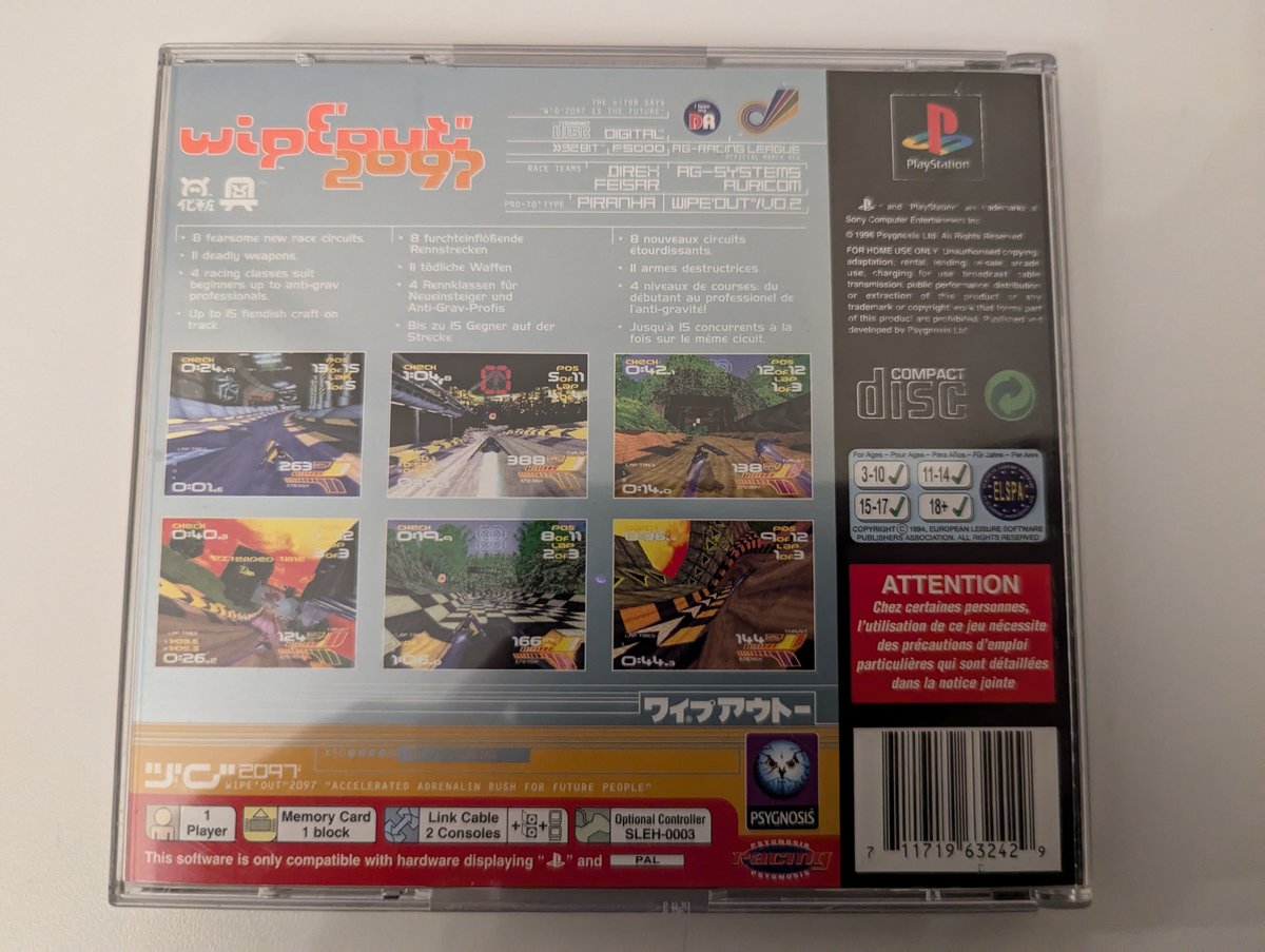 WipEout 2097 - Back Cover