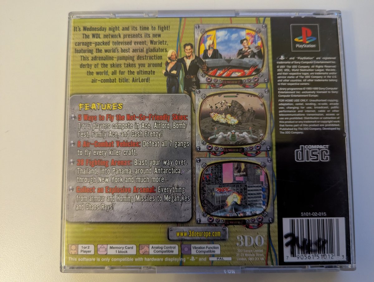 World Destruction League: WarJetz - Back Cover