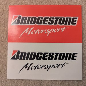 Bridgestone Red and White Stickers