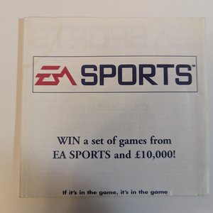 EA Sports Consumerlink Registration Card