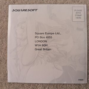 Squaresoft Final Fantasy IX Registration Card EN
